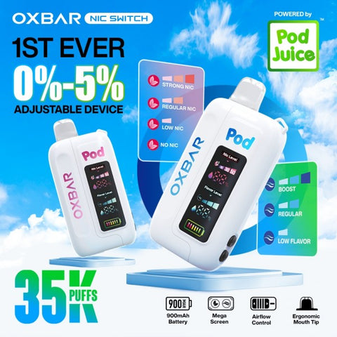 Pod Juice x OXBAR Nic Switch 35K Disposable 0%-5%