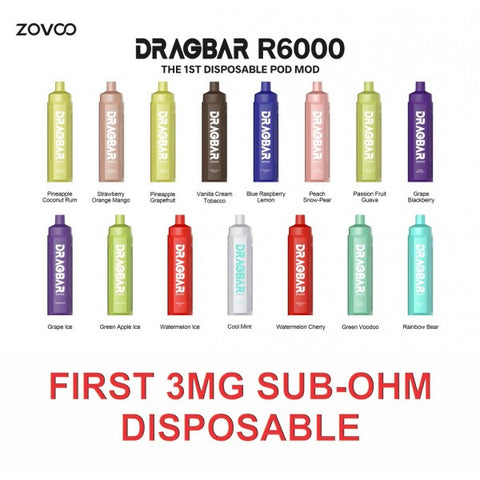 ZoVoo DragBar R6000 Disposable 3mg